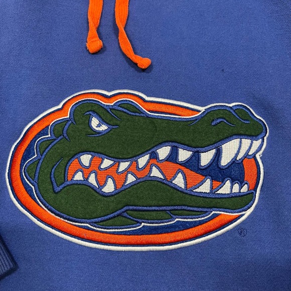 Florida Gators 1XL Tall Embroidered Sports Logo Hoodie Blue and Orange - Picture 4 of 7